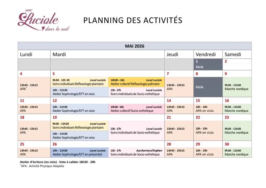 planning mai 2026
