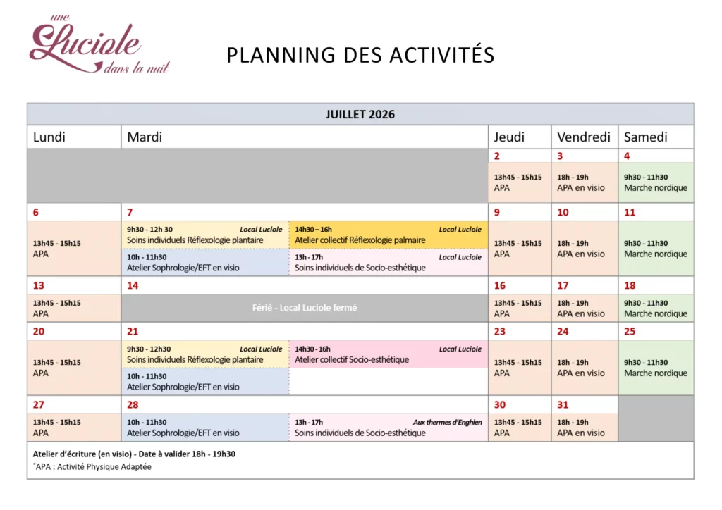 planning juillet