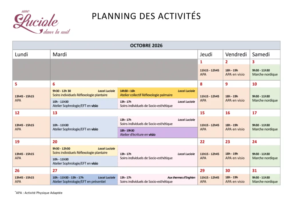 planning octobre 2026